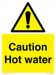 Caution Hot water